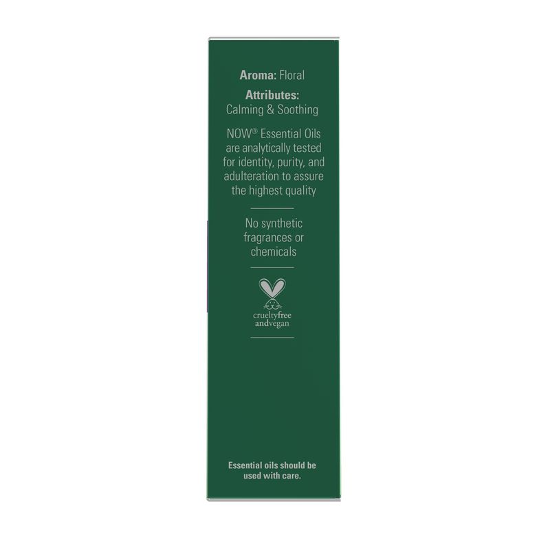 NOW Essential Oils, Lavender Roll-On, Certified Organic, Calming Blend, Steam Distilled, Topical Aromatherapy, 10-mL