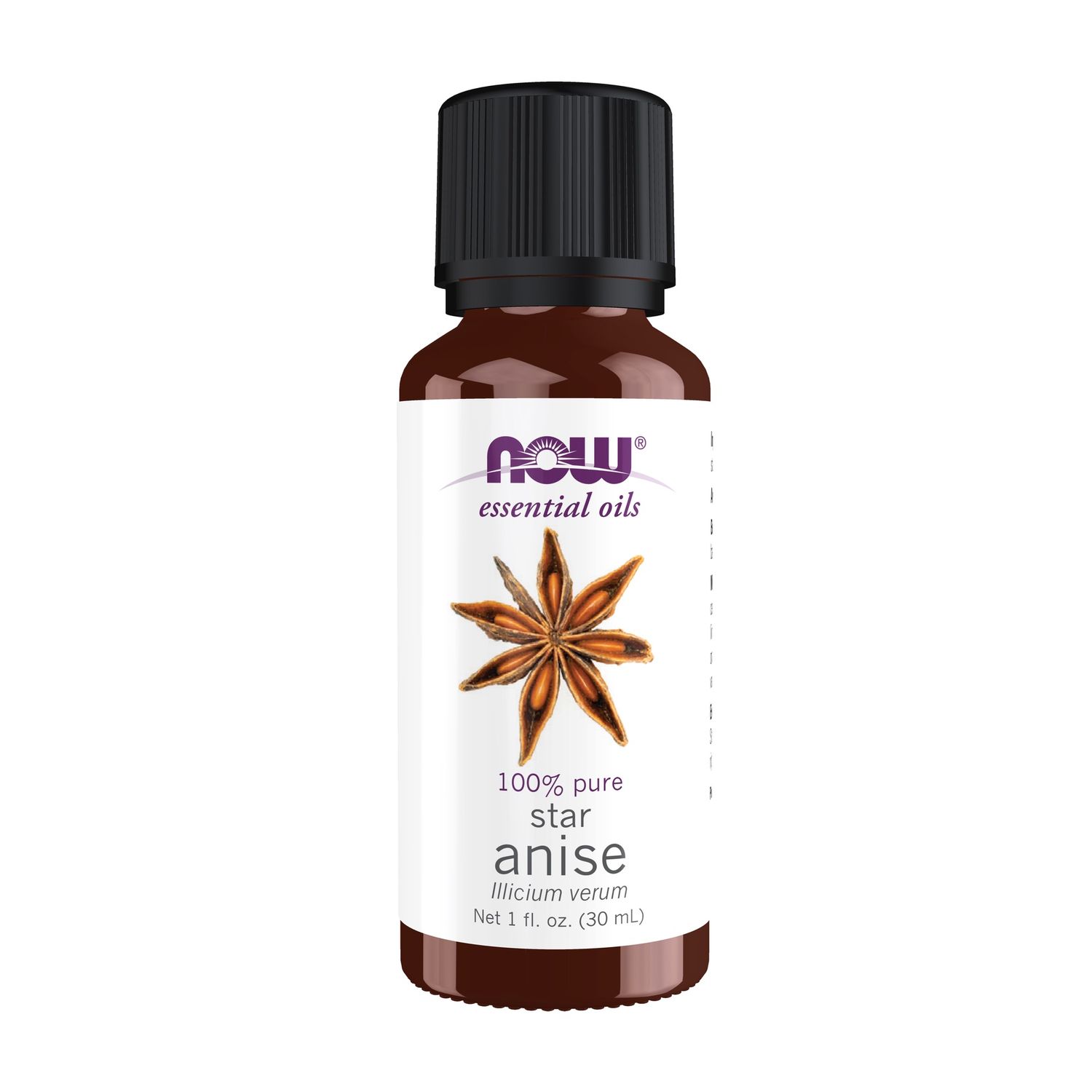 NOW Essential Oils, Anise Oil, Balancing Aromatherapy Scent, Steam Distilled, Vegan, Child Resistant Cap, 1-Ounce