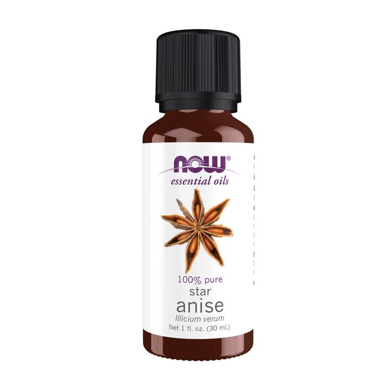 NOW Essential Oils, Anise Oil, Balancing Aromatherapy Scent, Steam Distilled, Vegan, Child Resistant Cap, 1-Ounce NOW Essential Oils, Anise Oil, Balancing Aromatherapy Scent, Steam Distilled, Vegan, Child Resistant Cap, 1-Ounce