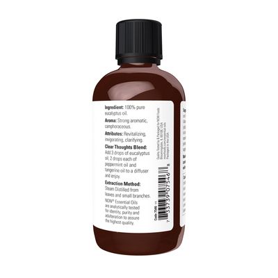 Now Essential Oils , Eucalyptus Globulus Oil - 4 Fl. Oz.