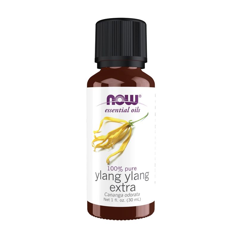 NOW Essential Oils, Ylang Ylang Extra Oil, Comforting Aromatherapy Scent, Steam Distilled, Vegan, Child Resistant Cap, 1-Ounce NOW Essential Oils, Ylang Ylang Extra Oil, Comforting Aromatherapy Scent, Steam Distilled, Vegan, Child Resistant Cap, 1-Ounce