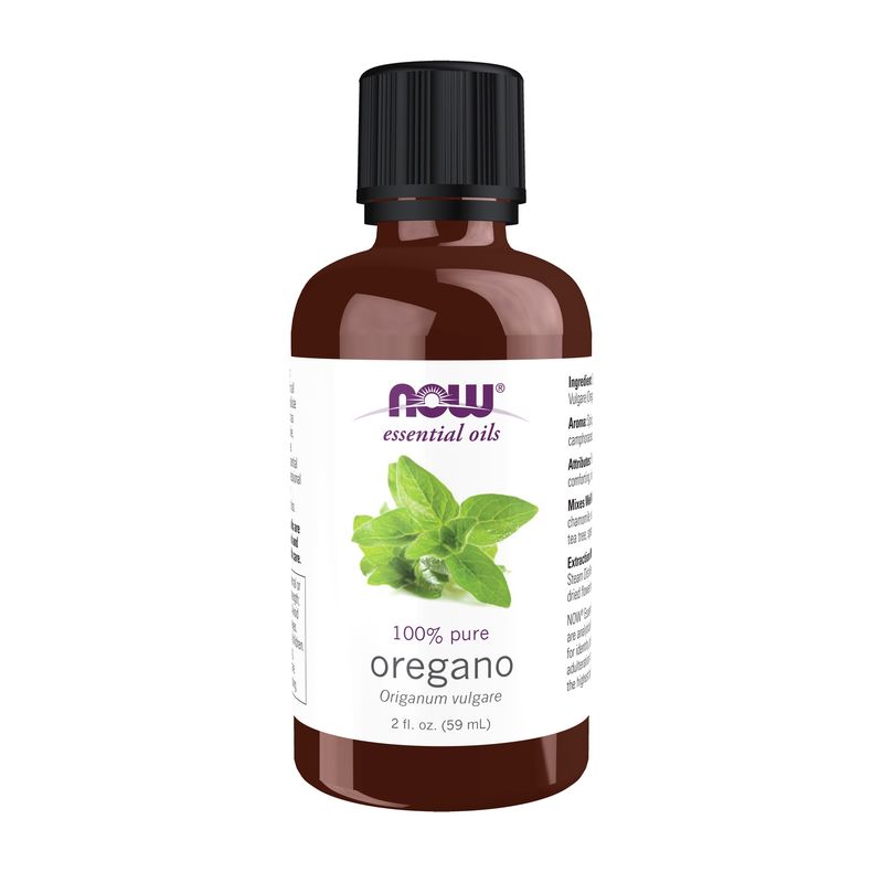 NOW Essential Oils, Oregano Oil, Comforting Aromatherapy Scent, Steam Distilled, 100% Pure, Vegan, Child Resistant Cap, 2-Ounce NOW Essential Oils, Oregano Oil, Comforting Aromatherapy Scent, Steam Distilled, 100% Pure, Vegan, Child Resistant Cap, 2-Ounce