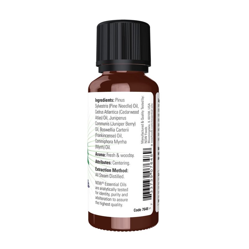 NOW Essential Oils, Woodland Walk Oil Blend, Calming Attributes with a Fresh and Woodsy Scent, Steam Distilled, 1-Ounce