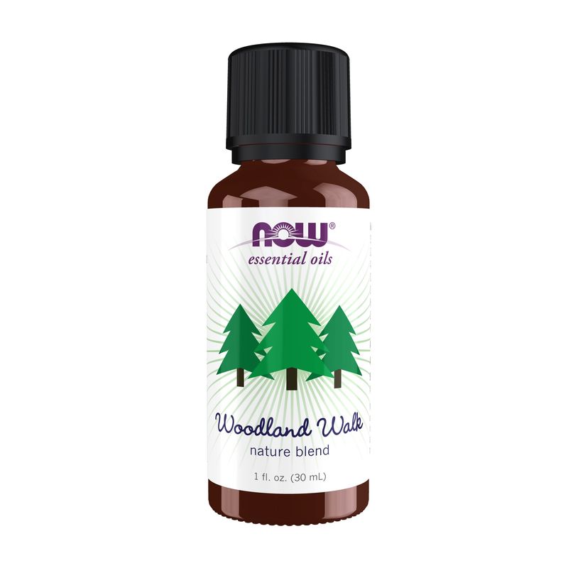 NOW Essential Oils, Woodland Walk Oil Blend, Calming Attributes with a Fresh and Woodsy Scent, Steam Distilled, 1-Ounce NOW Essential Oils, Woodland Walk Oil Blend, Calming Attributes with a Fresh and Woodsy Scent, Steam Distilled, 1-Ounce
