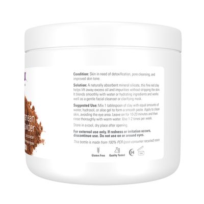Now Solutions , Mediterranean Red Clay Powder - 6 Oz.