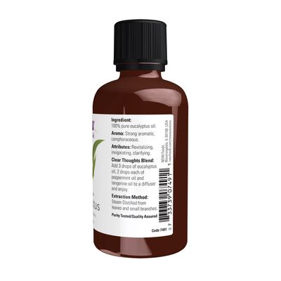 Now Essential Oils , Eucalyptus Globulus Oil - 2 Fl. Oz.