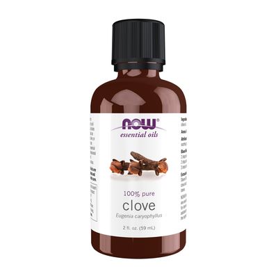 NOW Essential Oils, Clove Oil, Balancing Aromatherapy Scent, Steam Distilled, Vegan, Child Resistant Cap, 2-Ounce