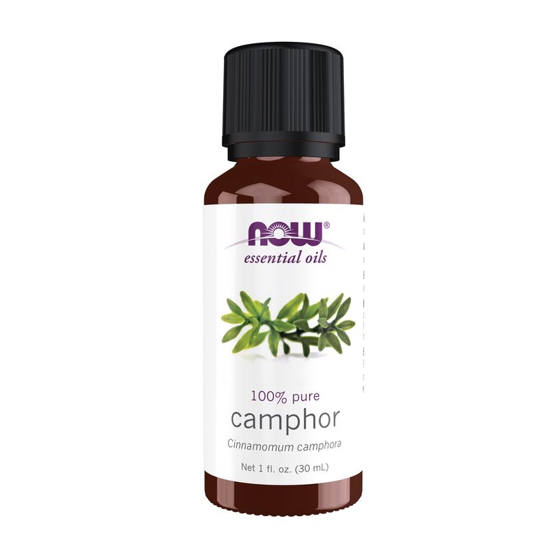 NOW Essential Oils, Camphor Oil, Camphorous Aromatherapy Scent, Purity Tested, Vegan, Child Resistant Cap, 1-Ounce NOW Essential Oils, Camphor Oil, Camphorous Aromatherapy Scent, Purity Tested, Vegan, Child Resistant Cap, 1-Ounce