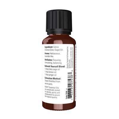 Now Essential Oils , Clary Sage Oil - 1 Fl. Oz.