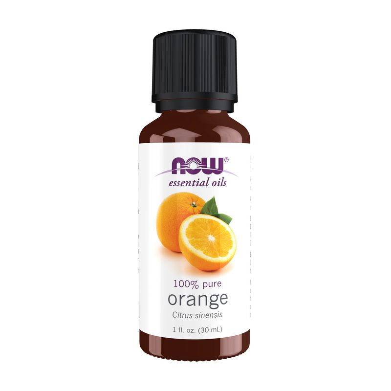 NOW Essential Oils, Orange Oil, Uplifting Aromatherapy Scent, Cold Pressed, 100% Pure, Vegan, Child Resistant Cap, 1-Ounce NOW Essential Oils, Orange Oil, Uplifting Aromatherapy Scent, Cold Pressed, 100% Pure, Vegan, Child Resistant Cap, 1-Ounce