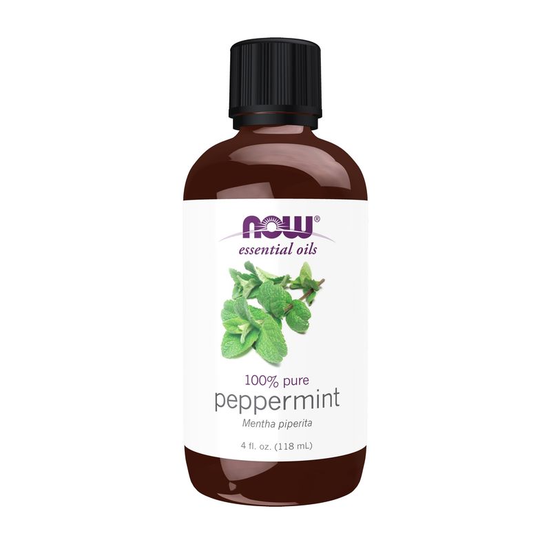 NOW Essential Oils, Peppermint Oil, Invigorating Aromatherapy Scent, Steam Distilled, Vegan, Child Resistant Cap, 4-Ounce NOW Essential Oils, Peppermint Oil, Invigorating Aromatherapy Scent, Steam Distilled, Vegan, Child Resistant Cap, 4-Ounce