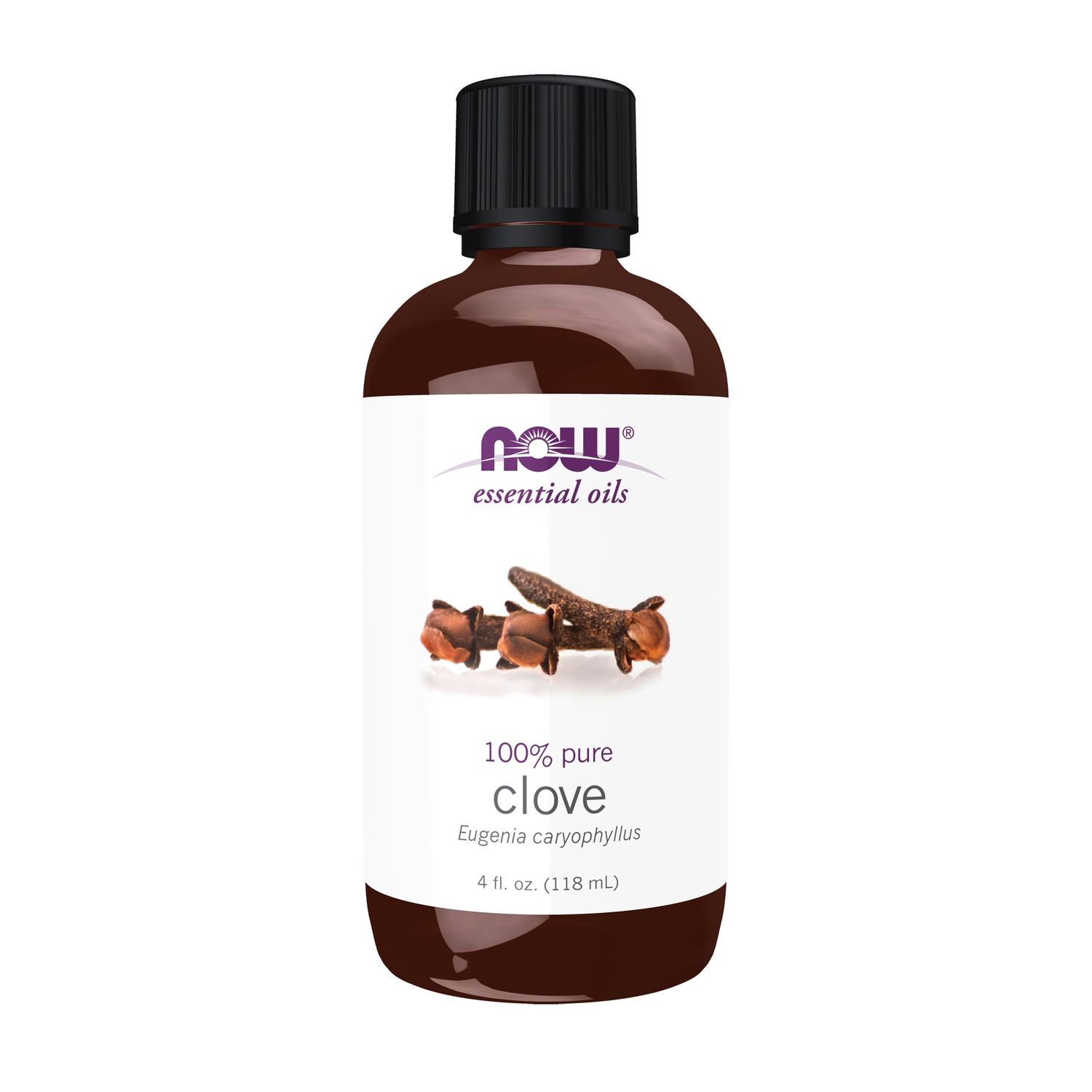 NOW Essential Oils, Clove Oil, Balancing Aromatherapy Scent, Steam Distilled, Vegan, Child Resistant Cap, 4-Ounce