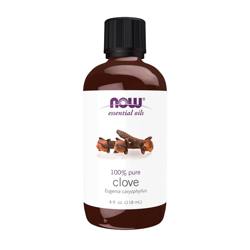 NOW Essential Oils, Clove Oil, Balancing Aromatherapy Scent, Steam Distilled, Vegan, Child Resistant Cap, 4-Ounce NOW Essential Oils, Clove Oil, Balancing Aromatherapy Scent, Steam Distilled, Vegan, Child Resistant Cap, 4-Ounce