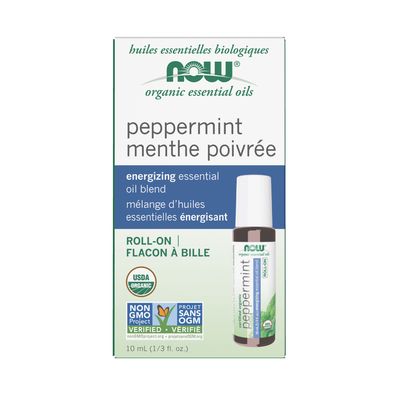 Now Essential Oils , Peppermint Essential Oil Blend, Organic Roll-On - 10 Ml Now Essential Oils , Peppermint Essential Oil Blend, Organic Roll-On - 10 Ml