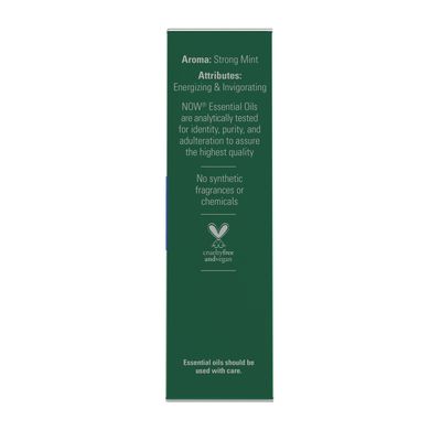 Now Essential Oils , Peppermint Essential Oil Blend, Organic Roll-On - 10 Ml