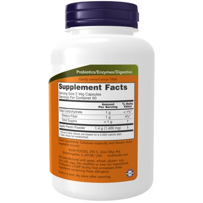 Now, Apple Pectin 700mg 120 Vcaps