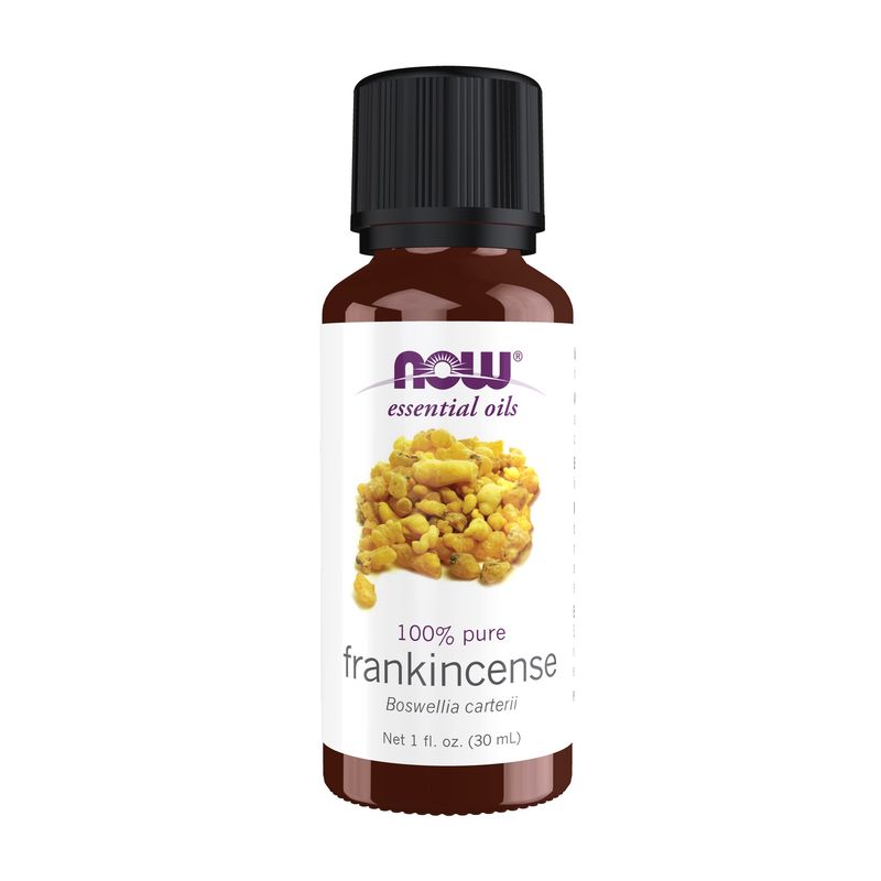 NOW Essential Oils, Frankincense Oil, Centering Aromatherapy Scent, Steam Distilled, Vegan, Child Resistant Cap, 1-Ounce NOW Essential Oils, Frankincense Oil, Centering Aromatherapy Scent, Steam Distilled, Vegan, Child Resistant Cap, 1-Ounce