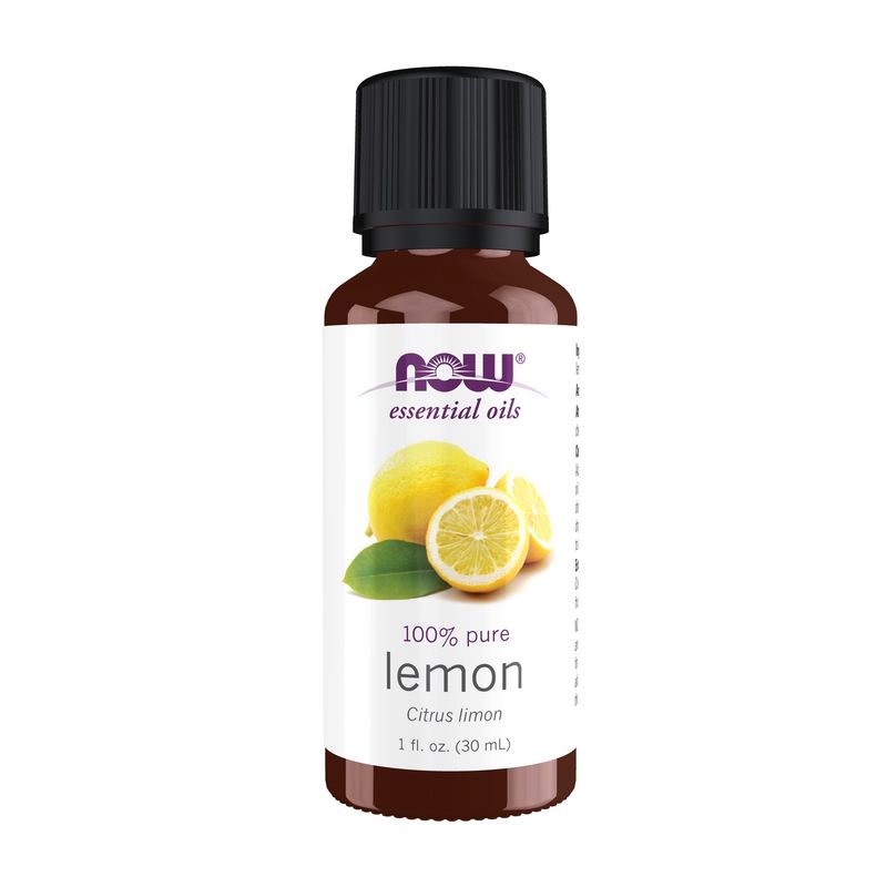 NOW Essential Oils, Lemon Oil, Cheerful Aromatherapy Scent, Cold Pressed, 100% Pure, Vegan, Child Resistant Cap, 1-Ounce NOW Essential Oils, Lemon Oil, Cheerful Aromatherapy Scent, Cold Pressed, 100% Pure, Vegan, Child Resistant Cap, 1-Ounce