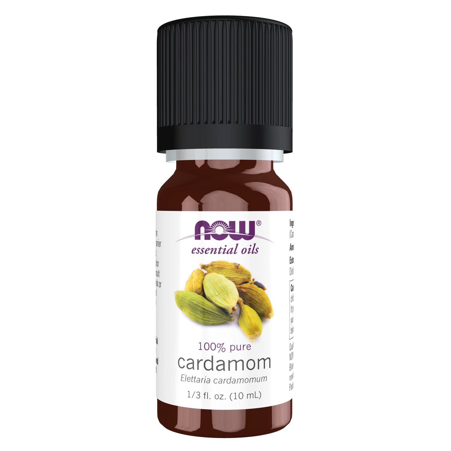NOW Essential Oils, Cardamom Oil, Spicy and Warm Aromatherapy Scent, 100% Pure, Steam Distilled Child Resistant Cap, 10 mL NOW Essential Oils, Cardamom Oil, Spicy and Warm Aromatherapy Scent, 100% Pure, Steam Distilled Child Resistant Cap, 10 mL