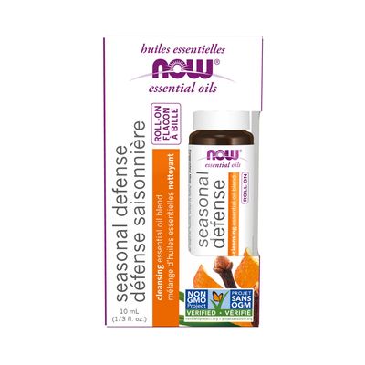 NOW Essential Oils, Seasonal Defense Roll On, Non-GMO Project Verified, Cleansing Blend, Steam Distilled, Topical Aromatherapy, 10-mL NOW Essential Oils, Seasonal Defense Roll On, Non-GMO Project Verified, Cleansing Blend, Steam Distilled, Topical Aromatherapy, 10-mL