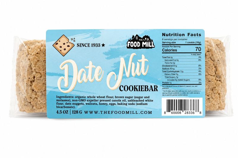 The Food Mill , Date Nut Cookie Bar 4.5 oz