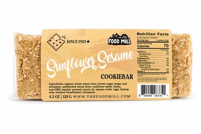 The Food Mill , Sunflower Sesame Cookie Bar 4.5 oz