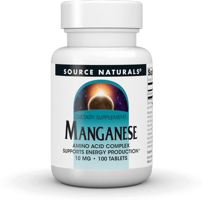 Source Naturals , Manganese 10 Mg, 100 Tablets Source Naturals , Manganese 10 Mg, 100 Tablets