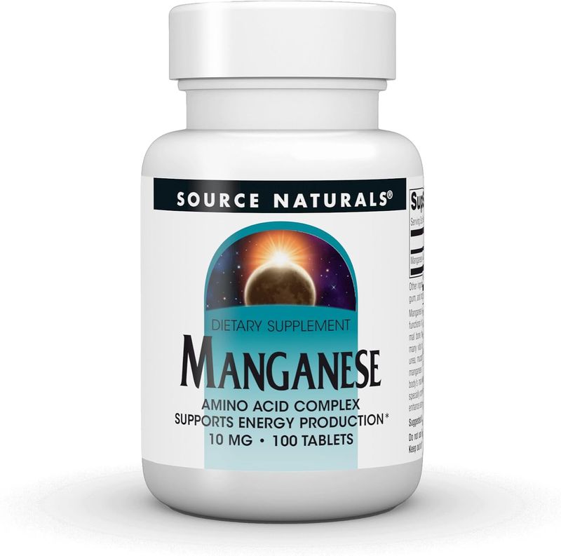 Source Naturals , Manganese 10 Mg, 100 Tablets Source Naturals , Manganese 10 Mg, 100 Tablets