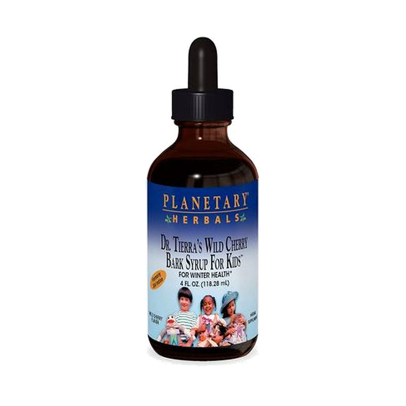 Planterary Herbals, Dr. Tierra's Wild Cherry Bark Syrup -Kids 4oz Planterary Herbals, Dr. Tierra's Wild Cherry Bark Syrup -Kids 4oz
