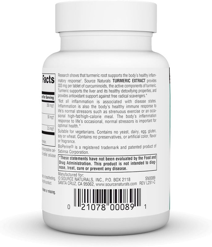 Source Naturals , Turmeric Extract 100T