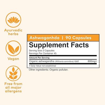 Organic India Ashwagandha – Herbal Supplement Capsules