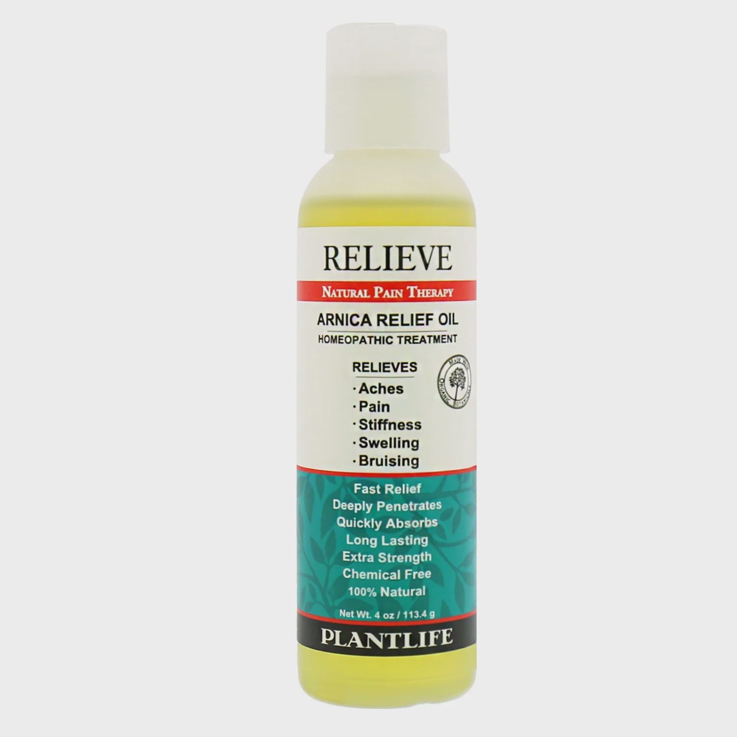 Plantlife , Relieve - Arnica Oil Plantlife , Relieve - Arnica Oil, Size: 4 oz