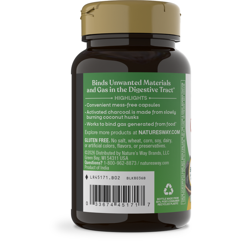 Natures Way, Activated Charcoal -100 Capsules