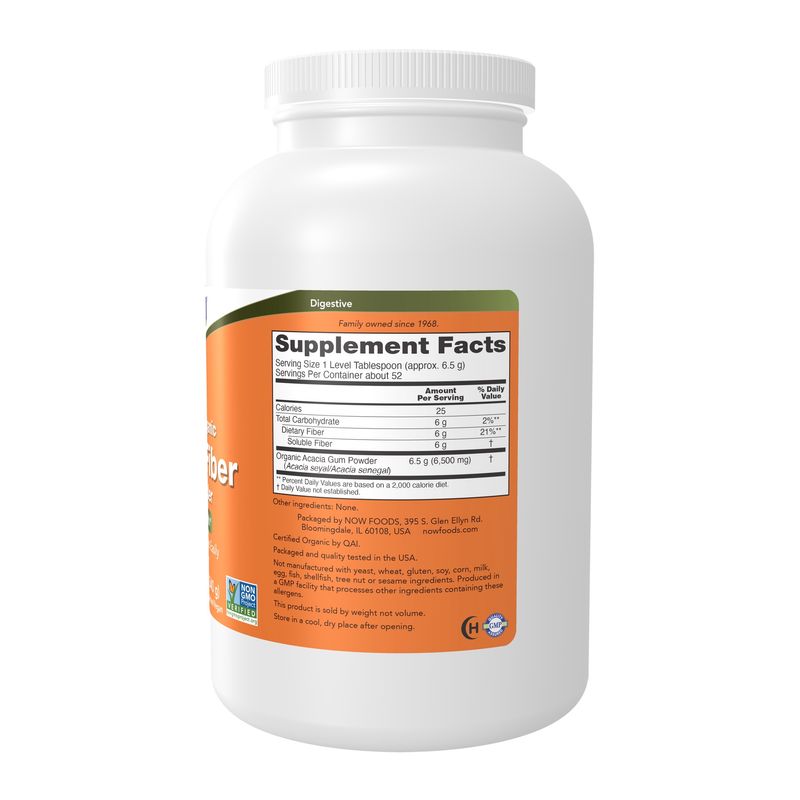 Now Supplements , Now Foods Acacia, Organic Powder - 12 oz.