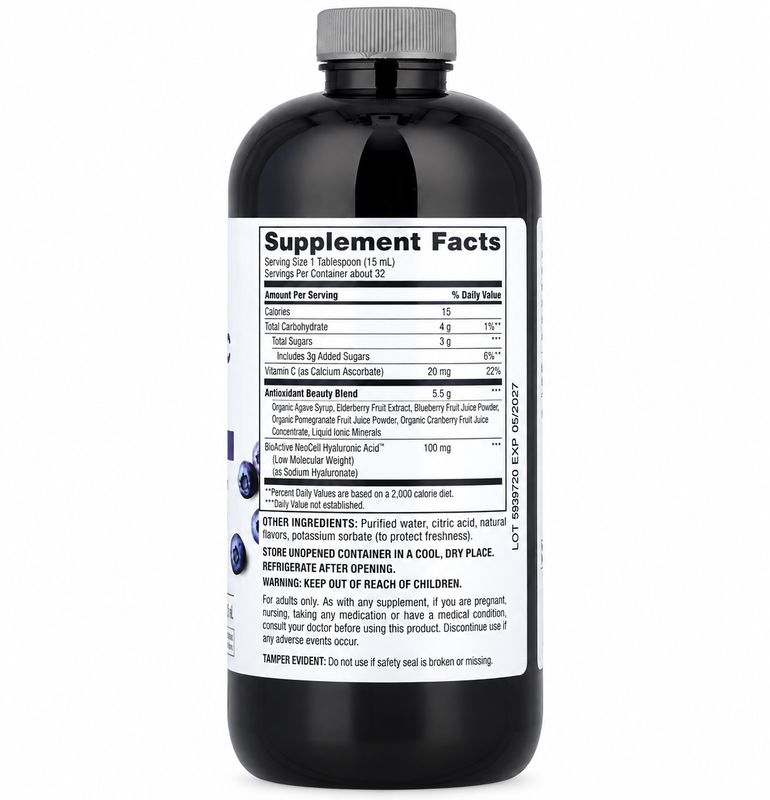 Neocell , Hyaluronic Acid With Vitamin C, Berry Liquid