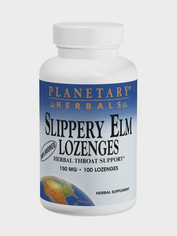 Planetary Herbals, Slippery Elm Lozenges, Tangerine , 150 Mg, 200 Lozenges, Size: 200 ct
