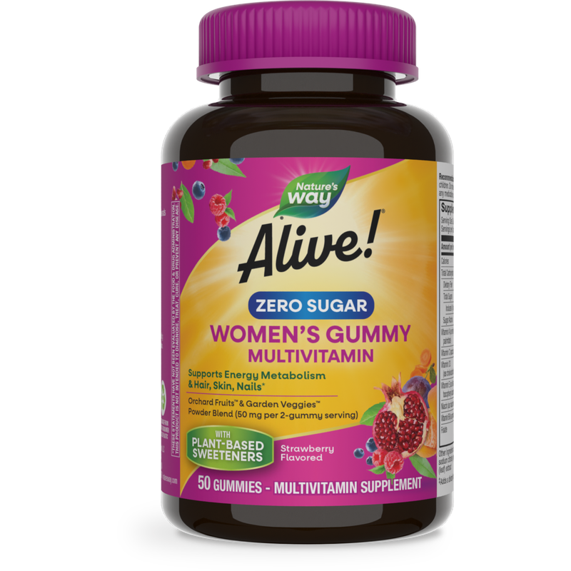 Nature's Way, Alive! Zero Sugar Wmn Multi Gummy 50 ct Nature's Way, Alive! Zero Sugar Wmn Multi Gummy 50 ct