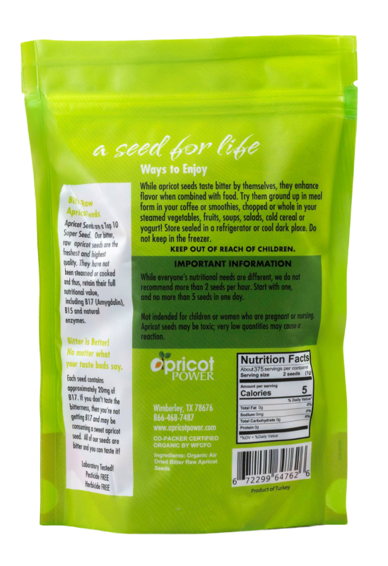 Apricot Power, Turkish Organic Apricot Seeds