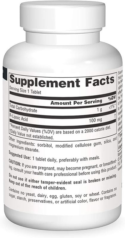 Source Naturals, R-Lipoic Acid 100 Mg 30 Tabs