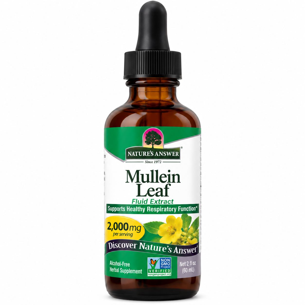 Natures Answer, Mullein Leaf 2,000 Mg 2 oz. Natures Answer, Mullein Leaf 2,000 Mg 2 oz.