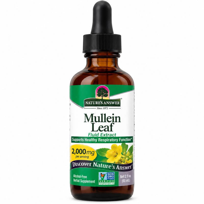 Natures Answer, Mullein Leaf 2,000 Mg 2 oz. Natures Answer, Mullein Leaf 2,000 Mg 2 oz.