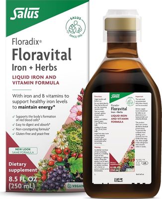 Gaia Herbs. Floradix Floravital Gluten & Yeast Free 8.5 oz.