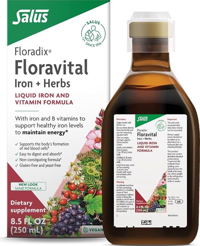 Gaia Herbs. Floradix Floravital Gluten & Yeast Free 8.5 oz.