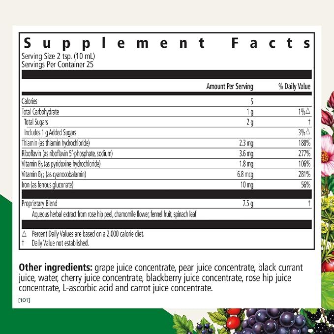 Gaia Herbs. Floradix Floravital Gluten & Yeast Free 8.5 oz.