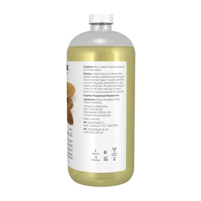 Now Supplements, Almond Oil 100% Pure Unscented 32 Fl oz.