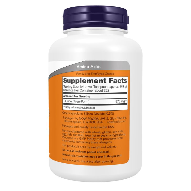 Now Supplements, Taurine Pure Powder 8 oz.