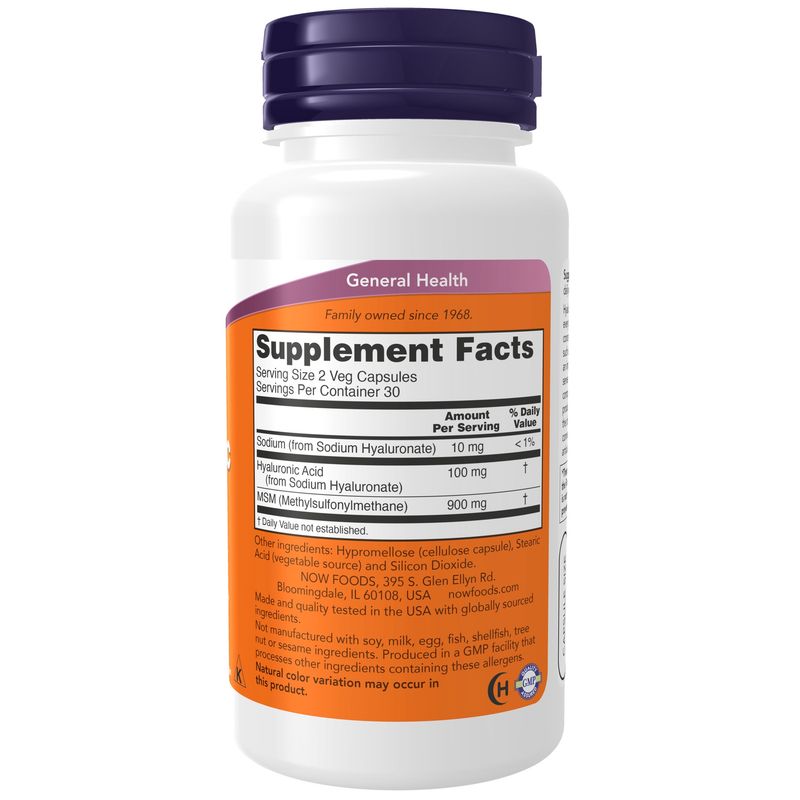 Now Supplements, Hyaluronic Acid 50 Mg 60 Veg Caps