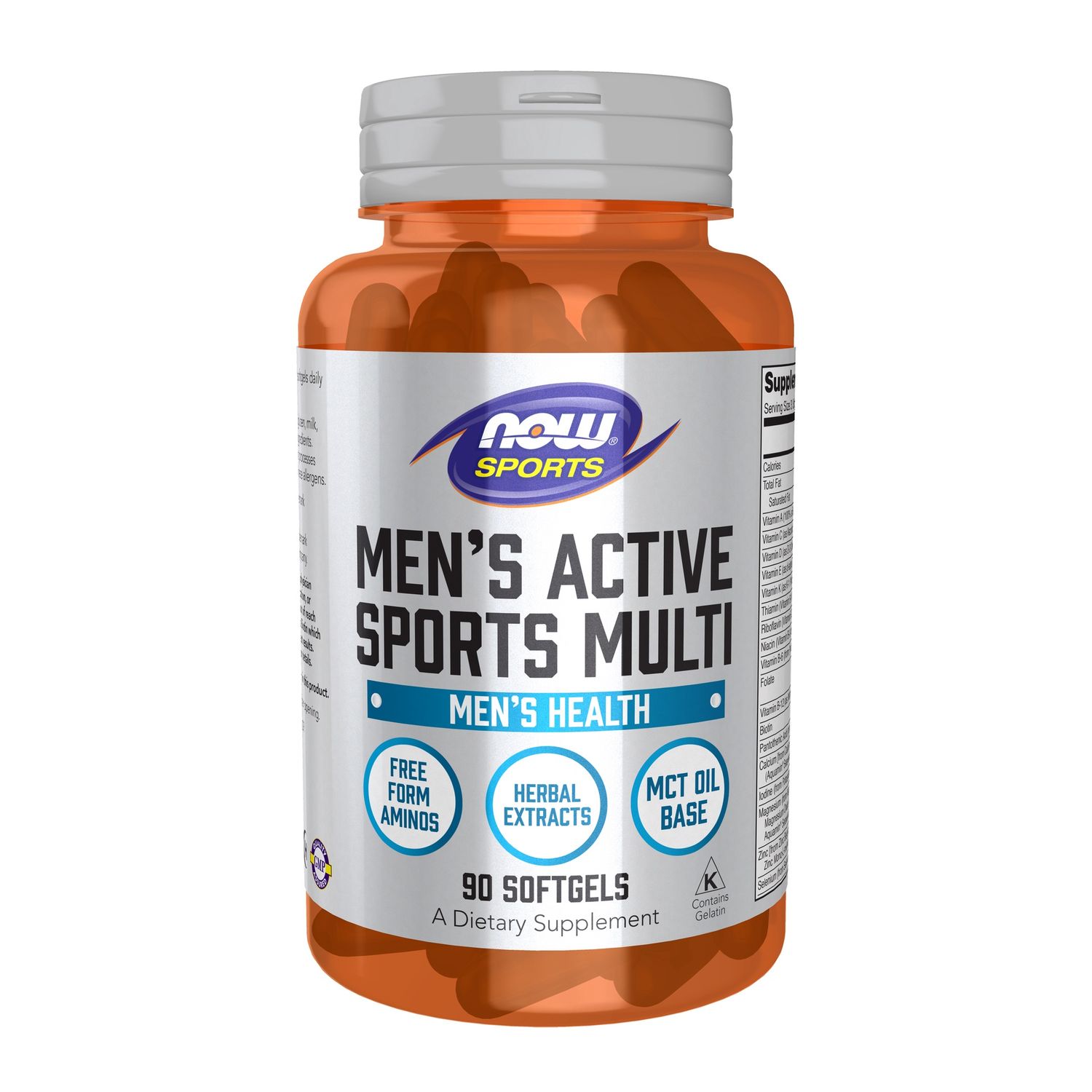 NOW Sports Nutrition, Men's Extreme Sports Multi with Free-Form Amino Acids, ZMA®, Tribulus, MCT Oil, and Herbal Extracts, 90 Softgels NOW Sports Nutrition, Men's Extreme Sports Multi with Free-Form Amino Acids, ZMA®, Tribulus, MCT Oil, and Herbal Extracts, 90 Softgels