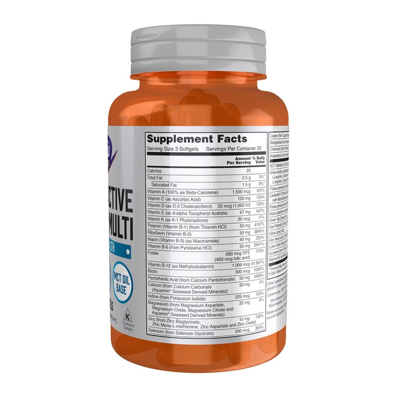 NOW Sports Nutrition, Men's Extreme Sports Multi with Free-Form Amino Acids, ZMA®, Tribulus, MCT Oil, and Herbal Extracts, 90 Softgels