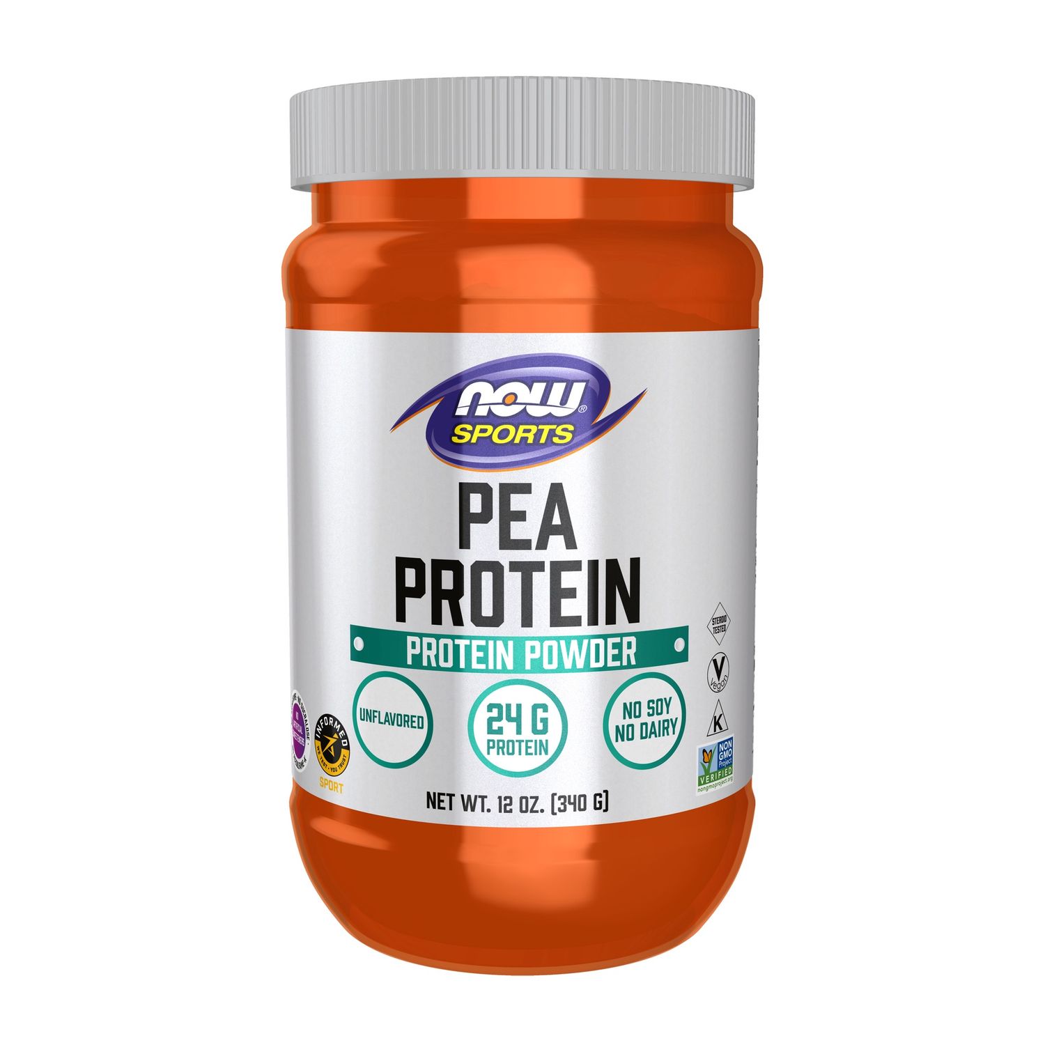 NOW Sports Nutrition, Pea Protein 24 g, Easily Digested, Unflavored Powder, 12-Ounce NOW Sports Nutrition, Pea Protein 24 g, Easily Digested, Unflavored Powder, 12-Ounce